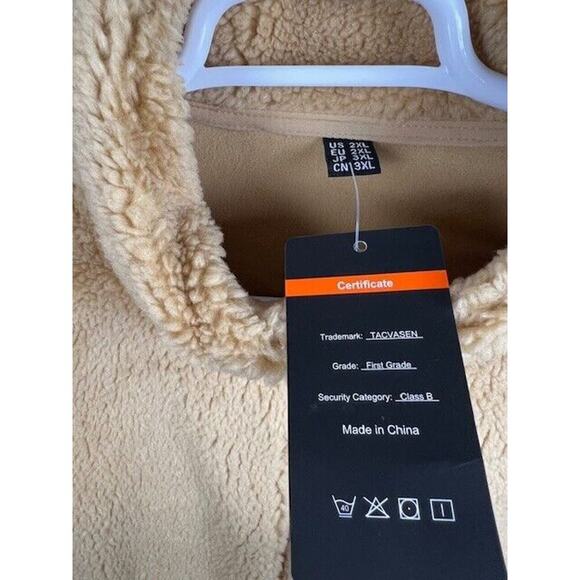 Men's Fleece Jacket Full-Zip Stand Collar Winter Warm Casual Work Outwear 2XL - Picture 4 of 7